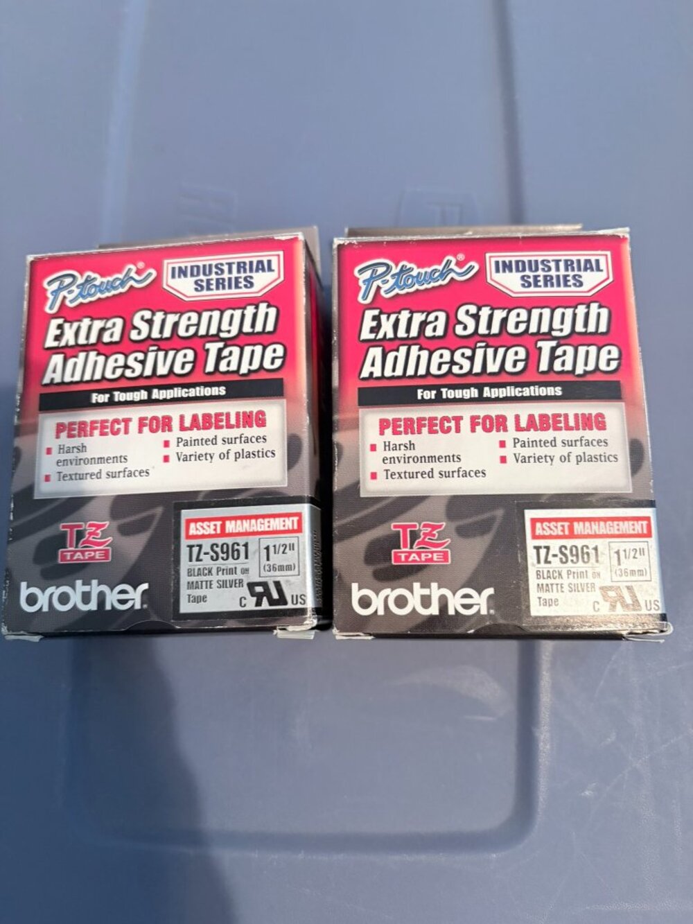 Brother TZS961 TZ Extra-Strength Adhesive Laminated Labeling Tape 1-1/2-Inch